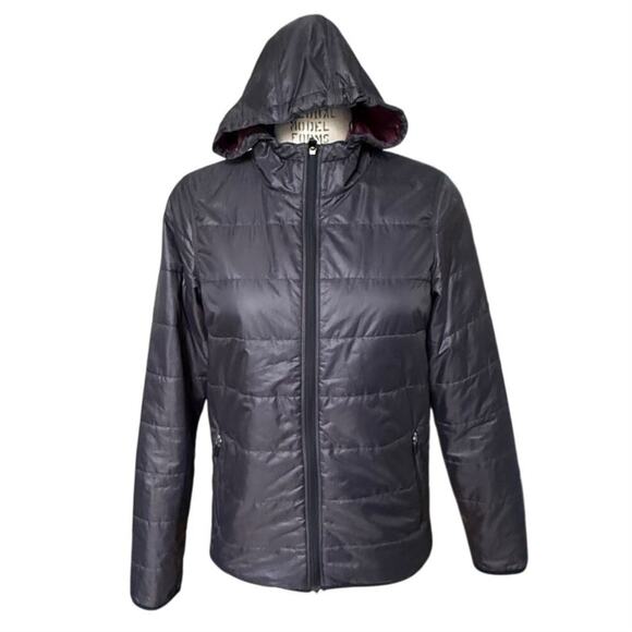 Aether Women's Black Hooded Puffer Jacket Size 2/ Medium - Picture 1 of 9